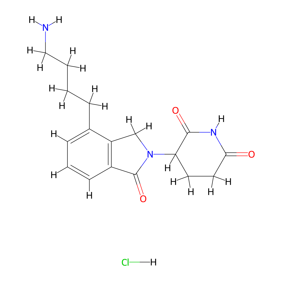 Lenalidomide-C4-NH2 (hydrochloride) molecular structure, CAS 2435715-90-3