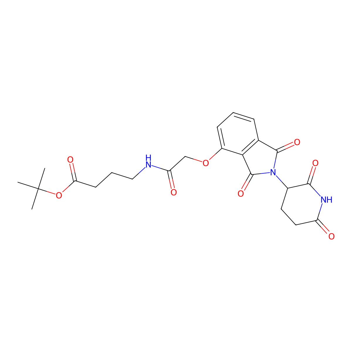 Tert-butyl 4-(2-((2-(2,6-dioxopiperidin-3-yl)-1,3-dioxoisoindolin-4-yl)oxy)acetamido)butanoate molecular structure, CAS 2435783-77-8