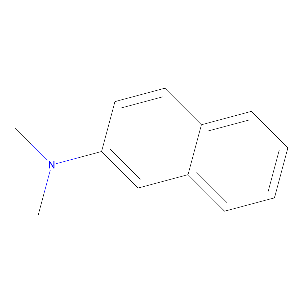 N,N-Dimethyl-2-naphthalenamine molecular structure, CAS 2436-85-3