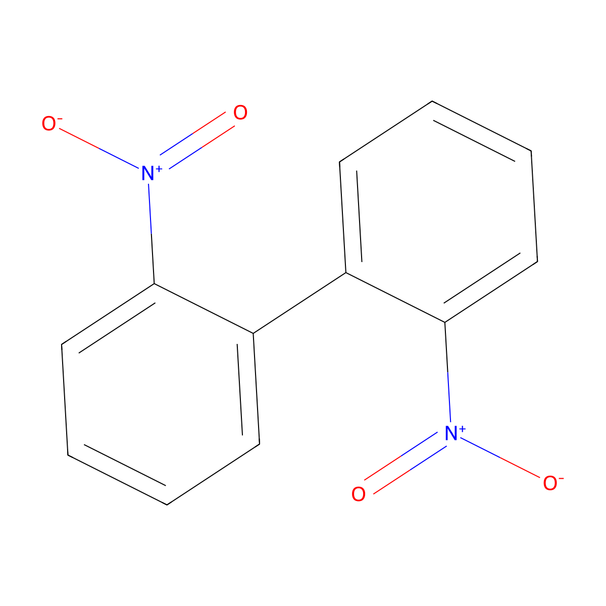 2,2'-Dinitrobiphenyl molecular structure, CAS 2436-96-6