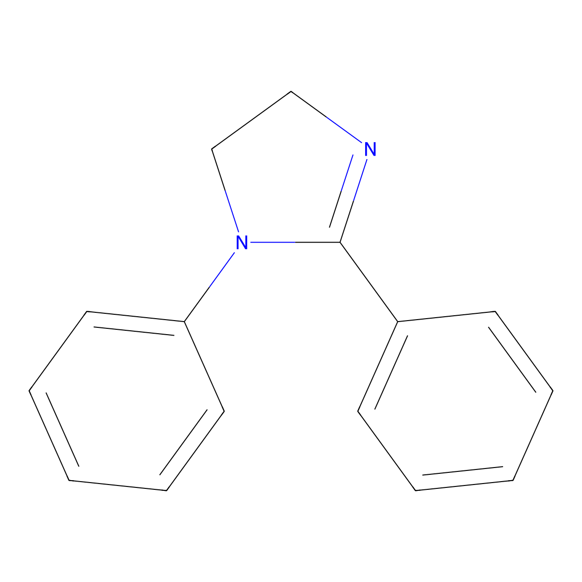 1H-Imidazole, 4,5-dihydro-1,2-diphenyl- molecular structure, CAS 24361-06-6