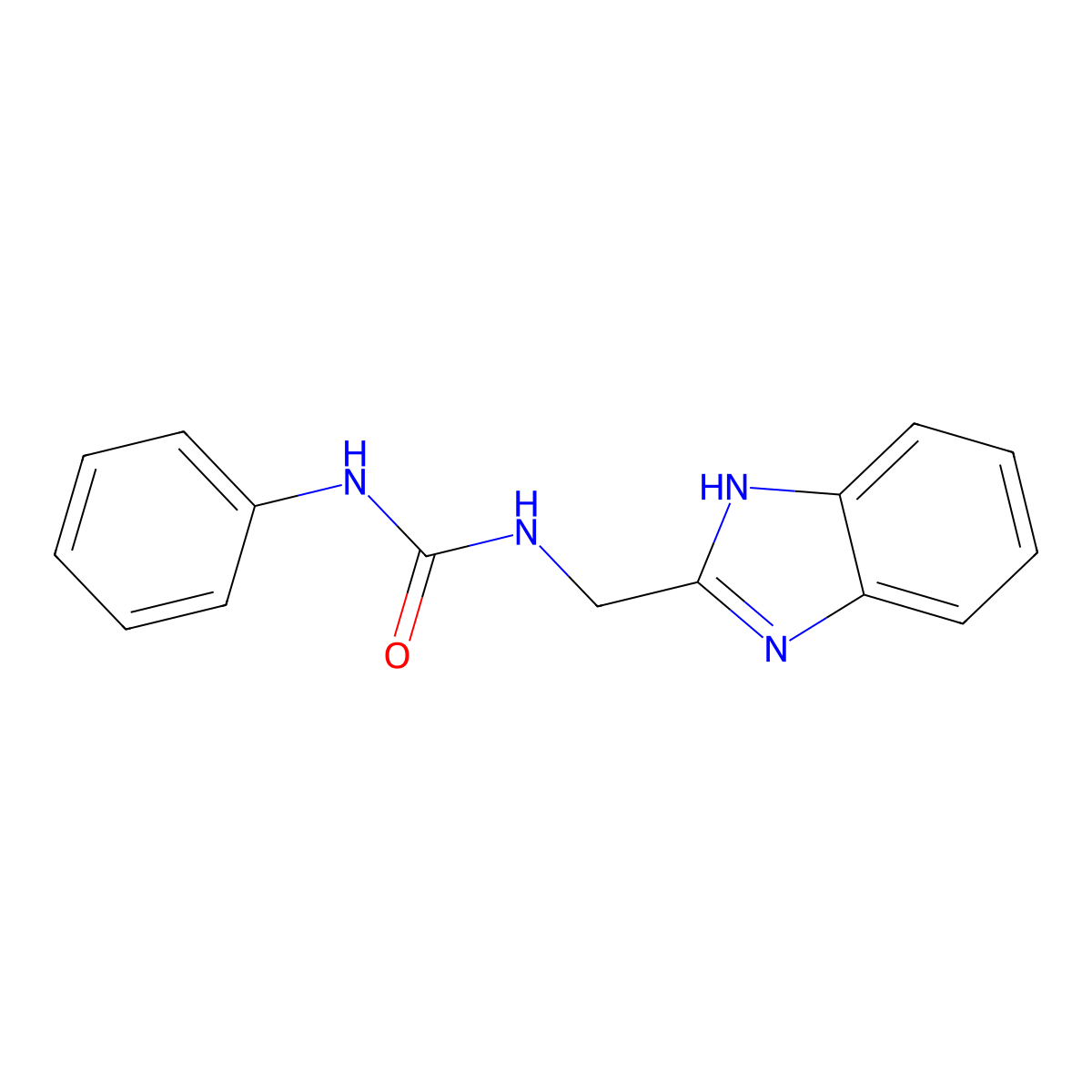 N-(1H-benzimidazol-2-ylmethyl)-N'-phenylurea molecular structure, CAS 24363-89-1