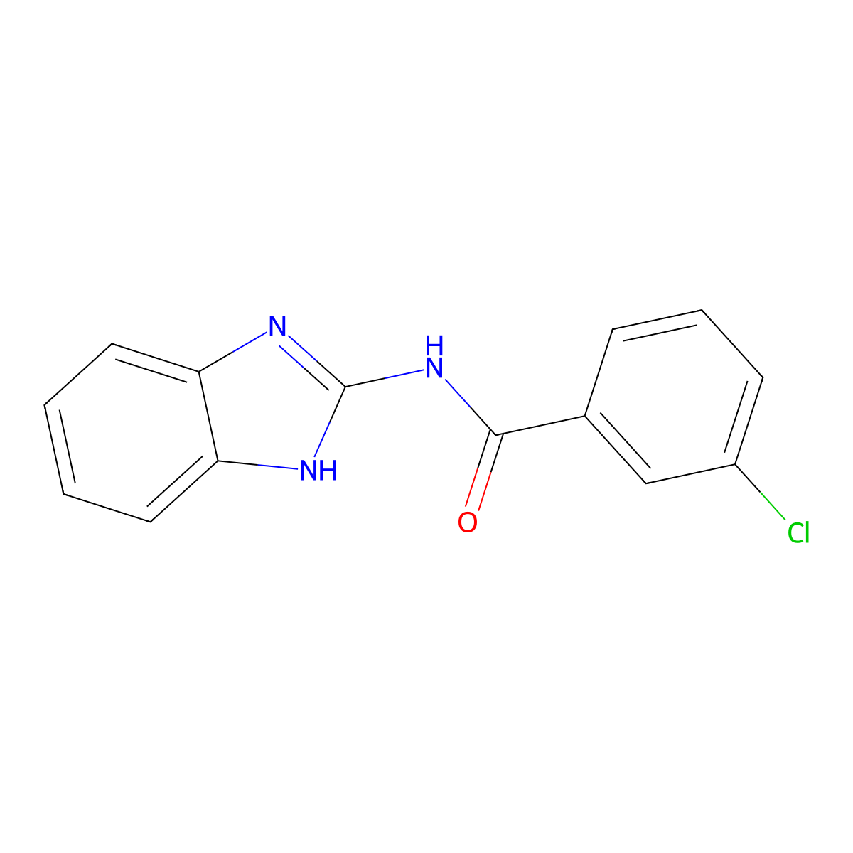 N-(1H-Benzimidazol-2-YL)-3-chlorobenzamide molecular structure, CAS 24363-92-6