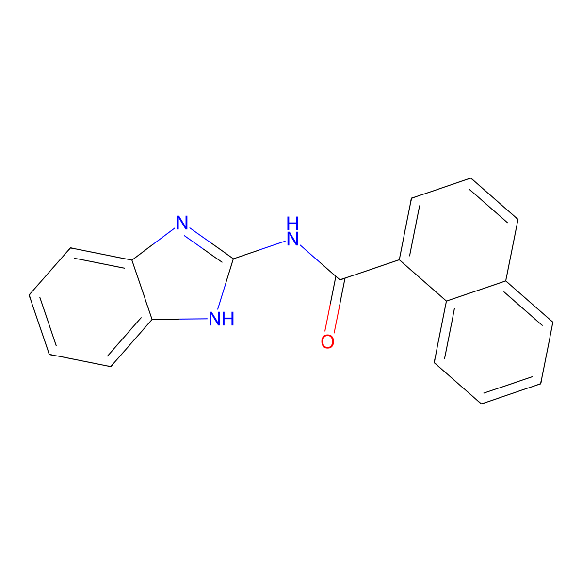 N-(1H-benzimidazol-2-yl)naphthalene-1-carboxamide molecular structure, CAS 24363-93-7