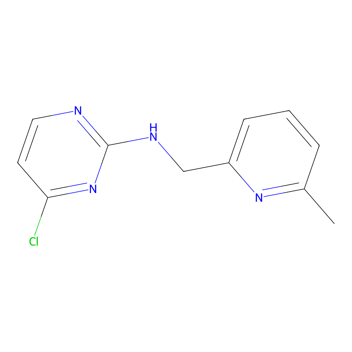 4-Chloro-N-((6-methylpyridin-2-YL)methyl)pyrimidin-2-amine molecular structure, CAS 2436316-53-7