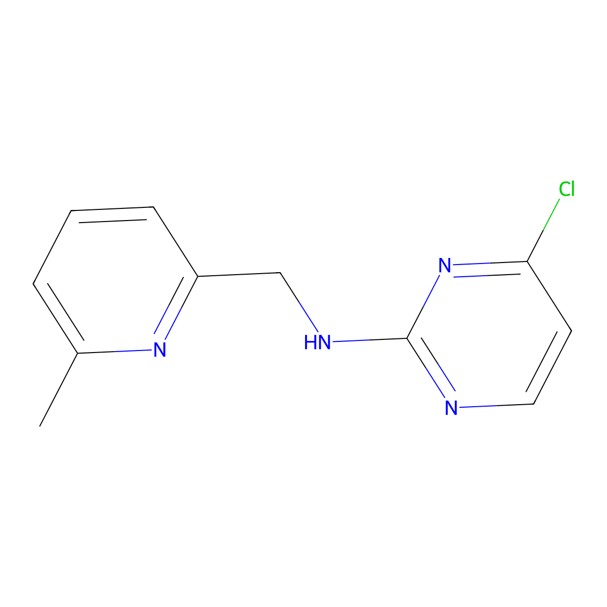 4-Chloro-N-((6-methylpyridin-2-YL)methyl)pyrimidin-2-amine molecular structure, CAS 2436316-53-7
