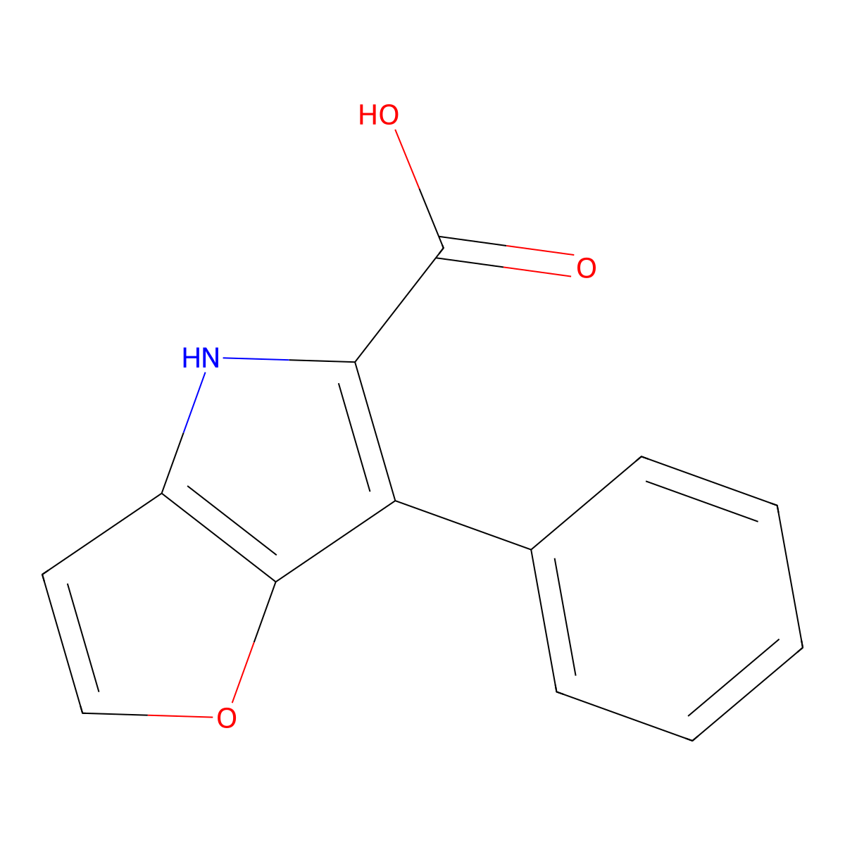 6-Phenyl-4H-furo[3,2-B]pyrrole-5-carboxylic acid molecular structure, CAS 2436316-72-0