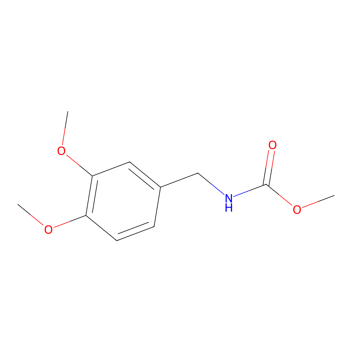 Methyl (3,4-dimethoxybenzyl)carbamate molecular structure, CAS 243636-67-1