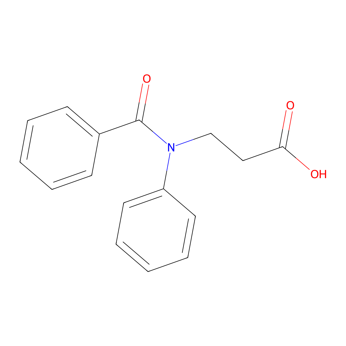 3-(N,1-diphenylformamido)propanoic acid molecular structure, CAS 24364-35-0