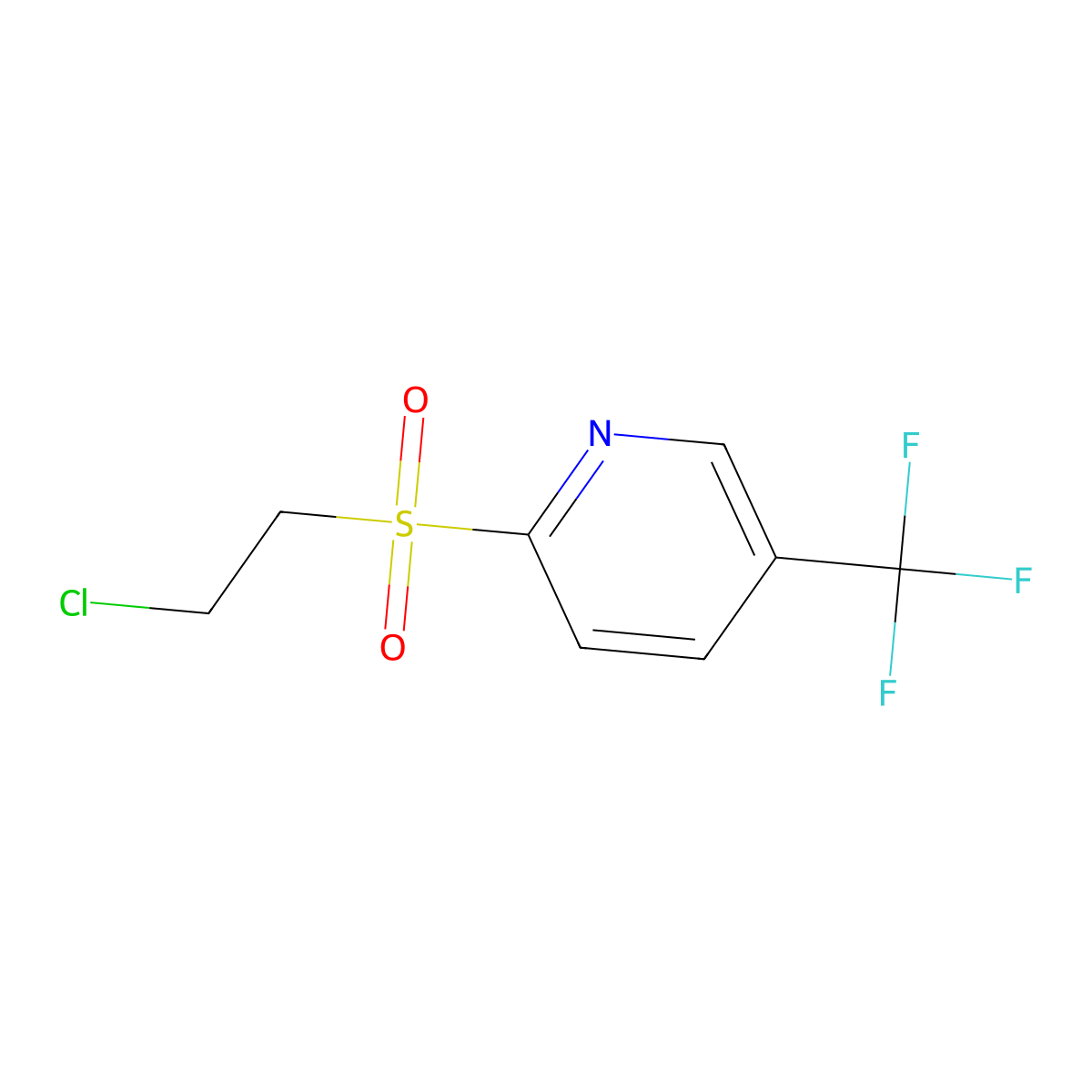 2-[(2-Chloroethyl)sulfonyl]-5-(trifluoromethyl)pyridine molecular structure, CAS 243643-97-2