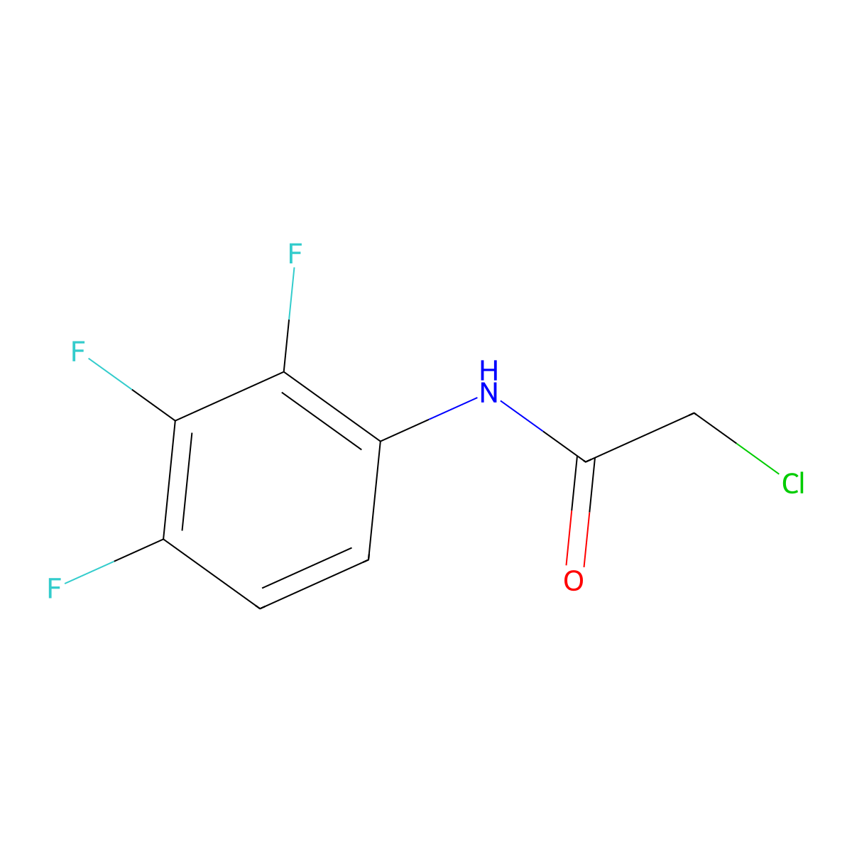 2-chloro-N-(2,3,4-trifluorophenyl)acetamide molecular structure, CAS 243644-03-3
