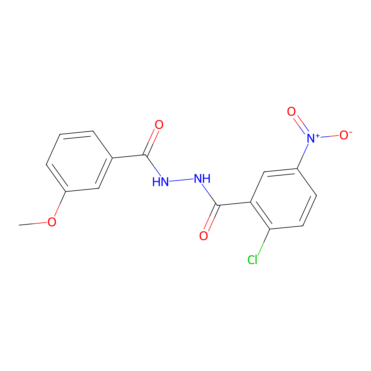 2-chloro-N'-(3-methoxybenzoyl)-5-nitrobenzohydrazide molecular structure, CAS 243644-31-7