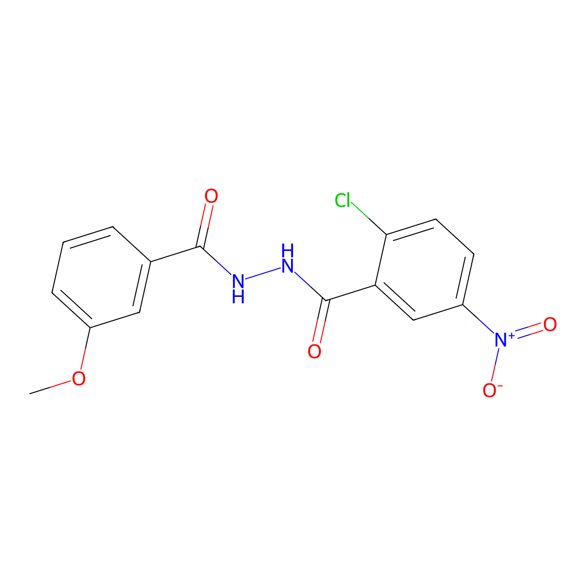 2-chloro-N'-(3-methoxybenzoyl)-5-nitrobenzohydrazide molecular structure, CAS 243644-31-7