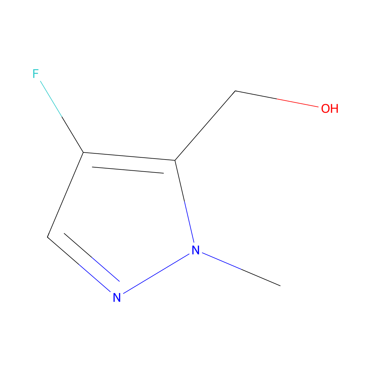 4-Fluoro-1-methylpyrazole-5-methanol molecular structure, CAS 2436502-49-5