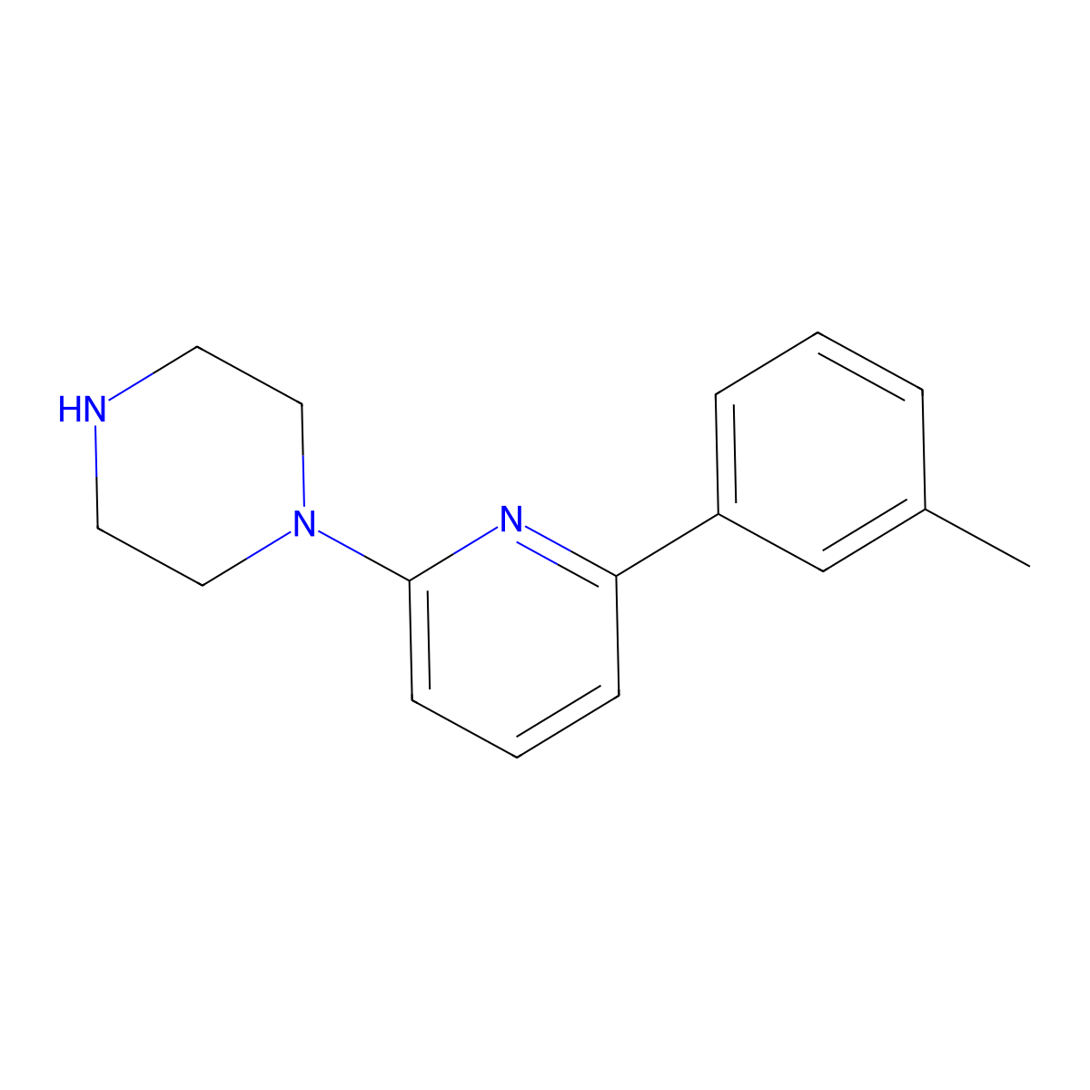 1-[6-(3-Methylphenyl)pyridin-2-yl]piperazine molecular structure, CAS 2436523-91-8