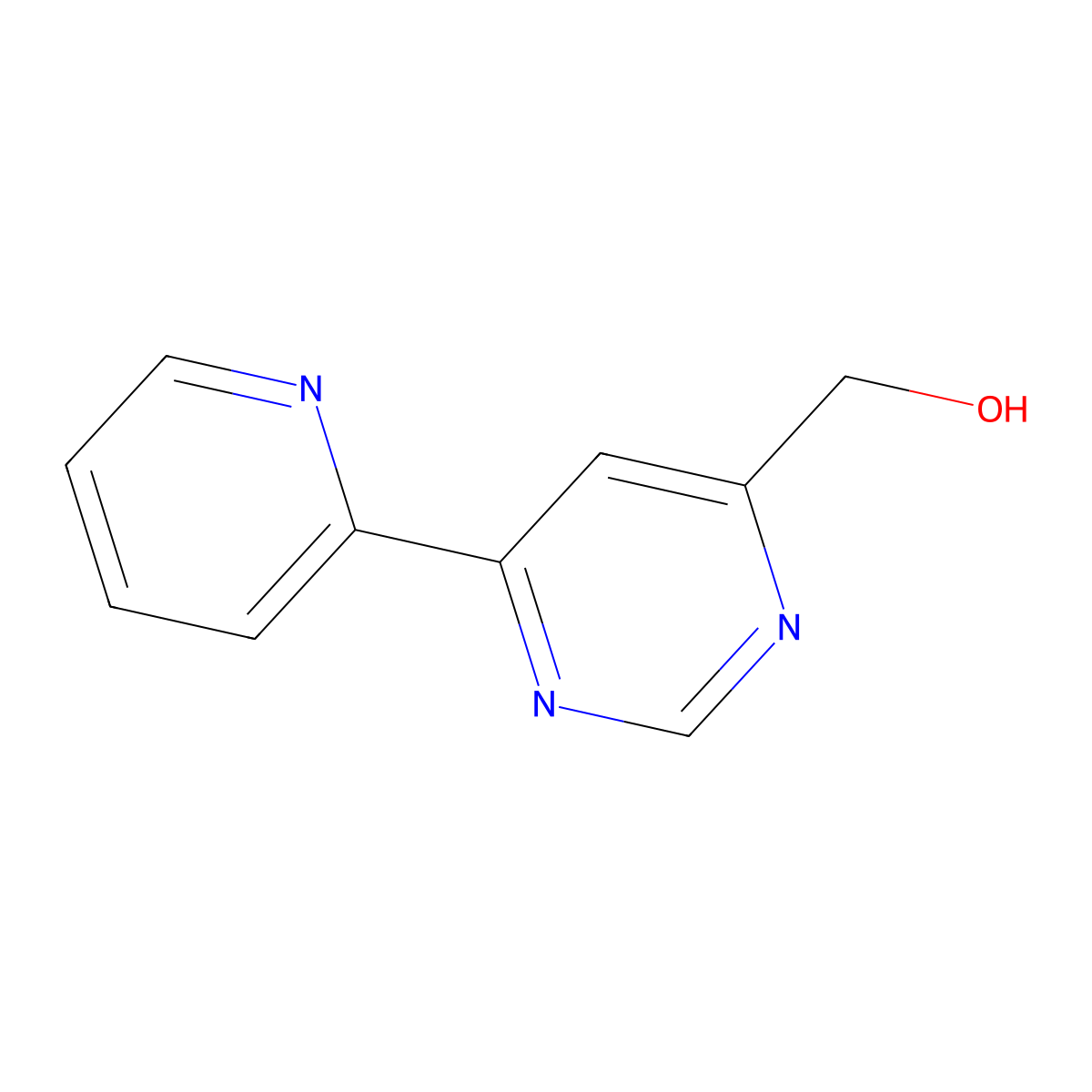 [6-(Pyridin-2-yl)pyrimidin-4-yl]methanol molecular structure, CAS 2436574-21-7