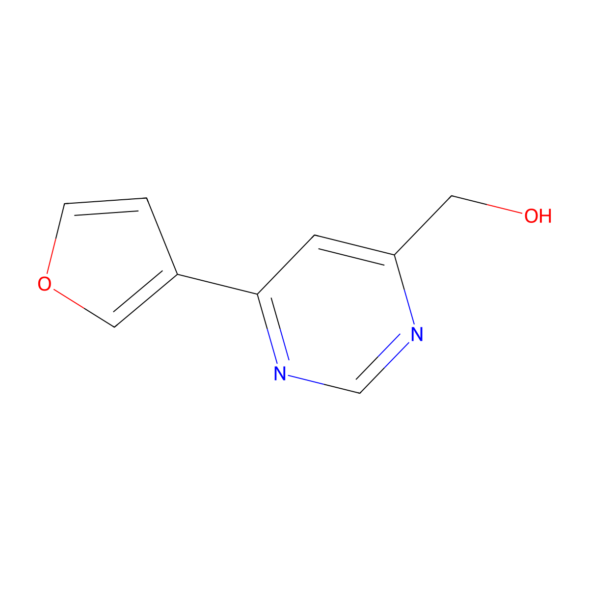 [6-(Furan-3-yl)pyrimidin-4-yl]methanol molecular structure, CAS 2436574-44-4