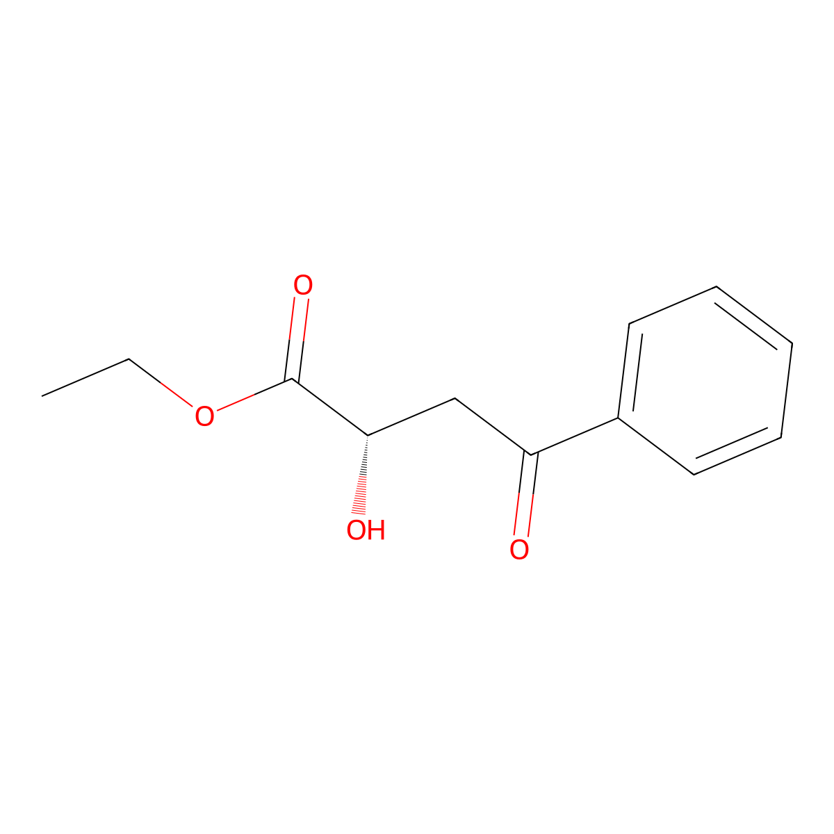 ethyl (2S)-2-hydroxy-4-oxo-4-phenylbutanoate molecular structure, CAS 243658-52-8