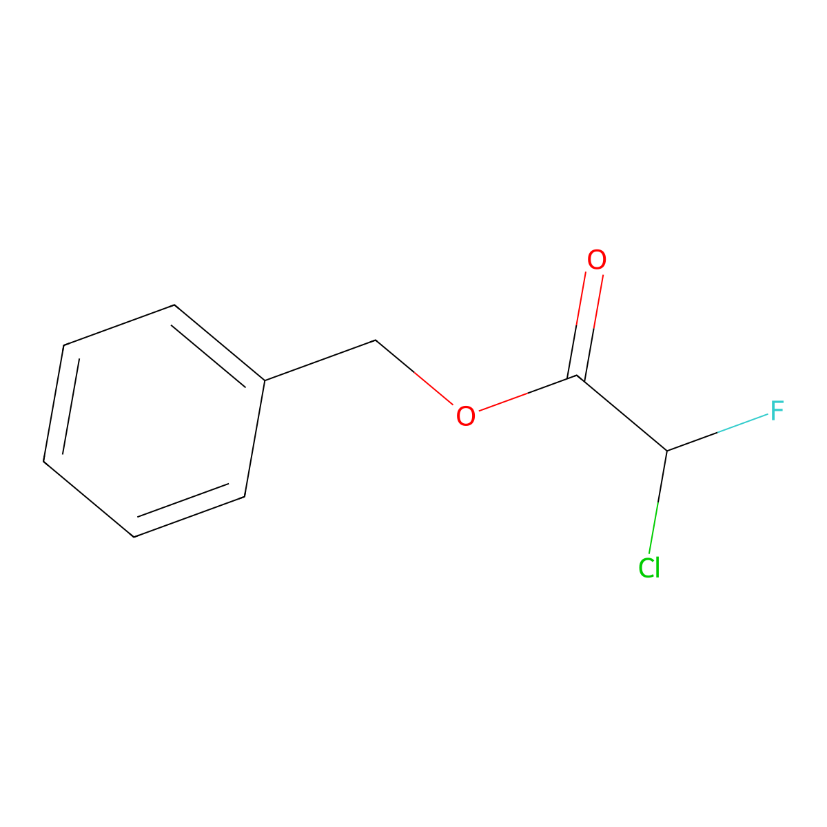 Benzyl chlorofluoroacetate molecular structure, CAS 243659-11-2