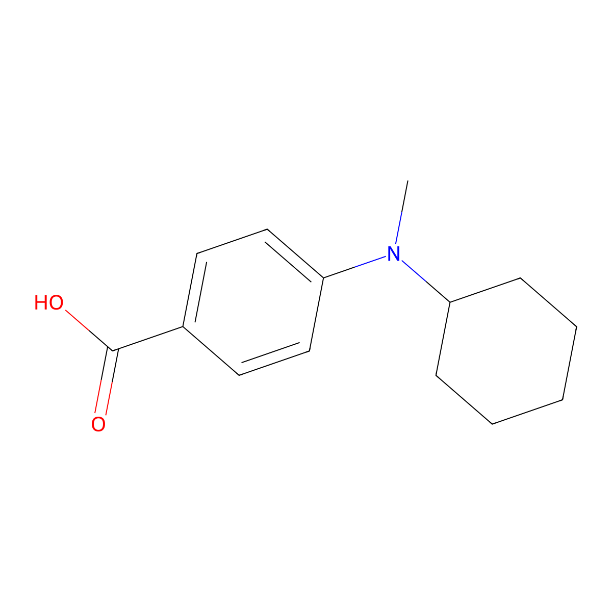 4-[Cyclohexyl(methyl)amino]benzoic acid molecular structure, CAS 243662-77-3