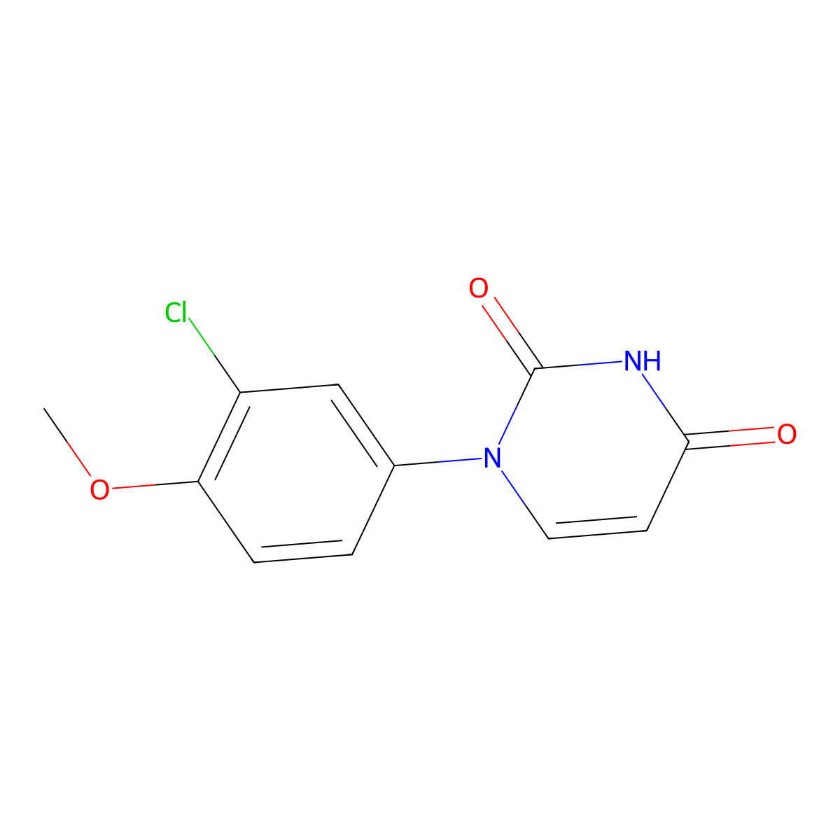 1-(3-Chloro-4-methoxyphenyl)-1,2,3,4-tetrahydropyrimidine-2,4-dione molecular structure, CAS 2436632-40-3
