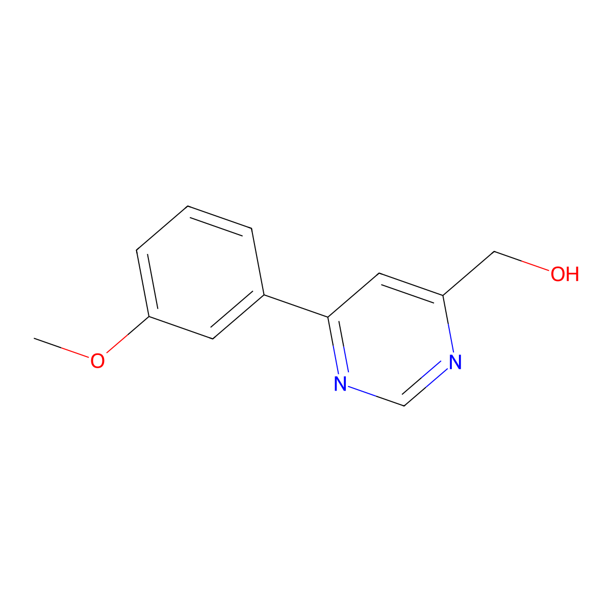 [6-(3-Methoxyphenyl)pyrimidin-4-yl]methanol molecular structure, CAS 2436632-88-9