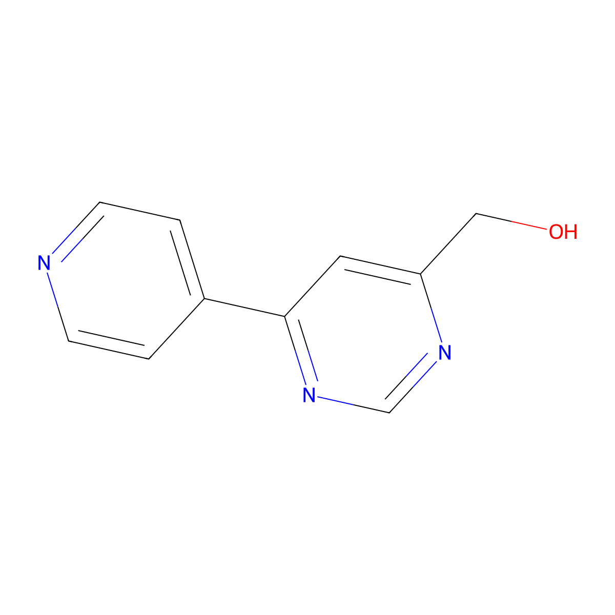 [6-(Pyridin-4-yl)pyrimidin-4-yl]methanol molecular structure, CAS 2436632-93-6