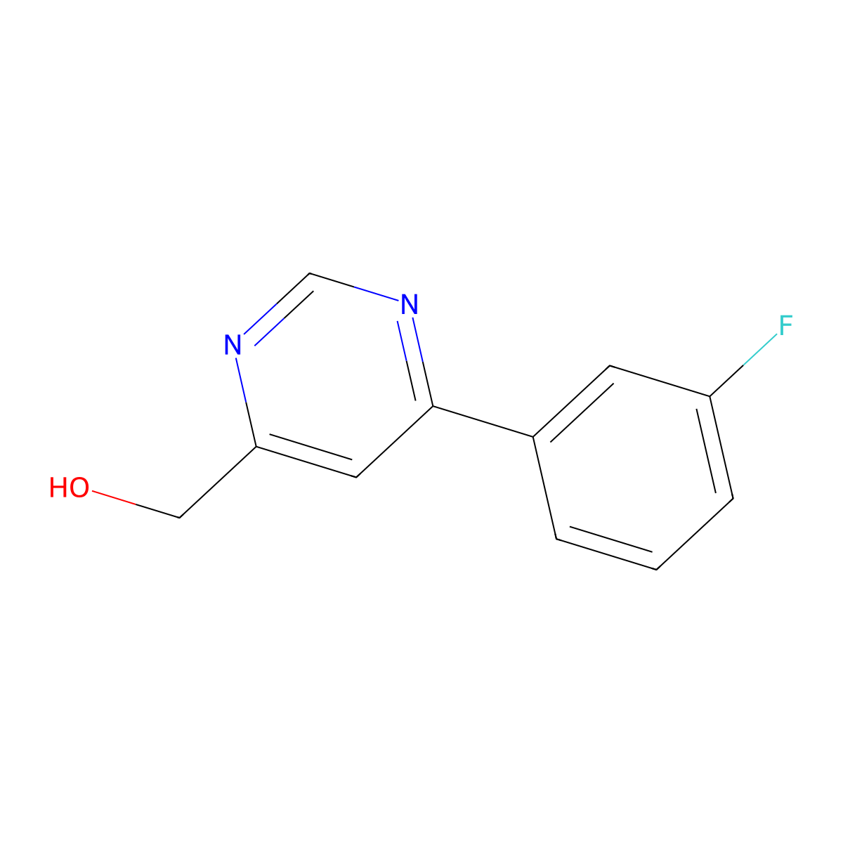 [6-(3-Fluorophenyl)pyrimidin-4-yl]methanol molecular structure, CAS 2436647-71-9