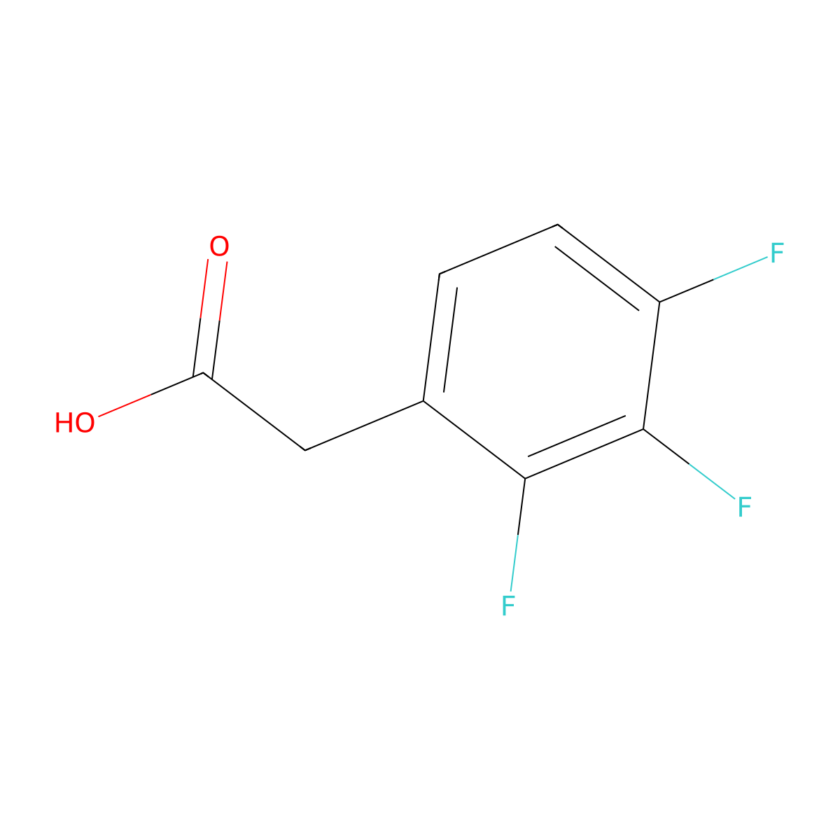 2-(2,3,4-Trifluorophenyl)acetic acid molecular structure, CAS 243666-12-8