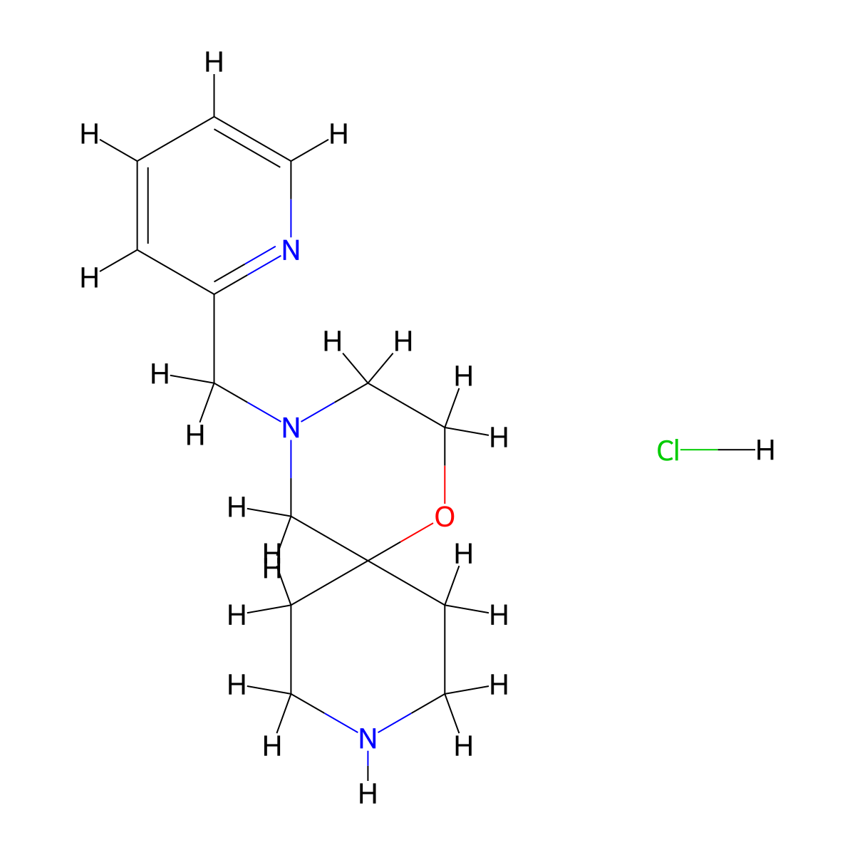 4-(Pyridin-2-ylmethyl)-1-oxa-4,9-diazaspiro[5.5]undecane hydrochloride molecular structure, CAS 2436675-47-5