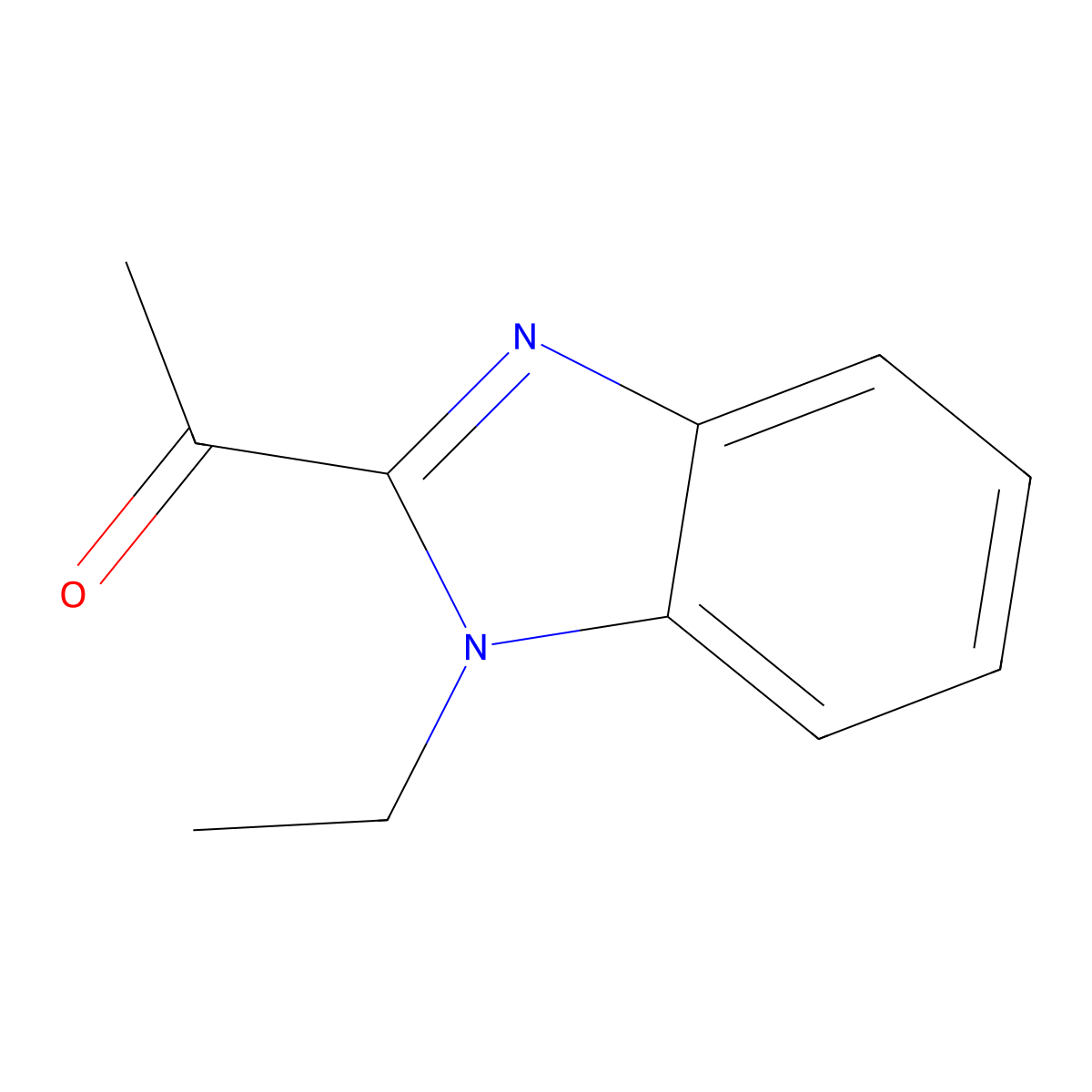 1-(1-ethyl-1H-1,3-benzodiazol-2-yl)ethan-1-one molecular structure, CAS 243668-26-0