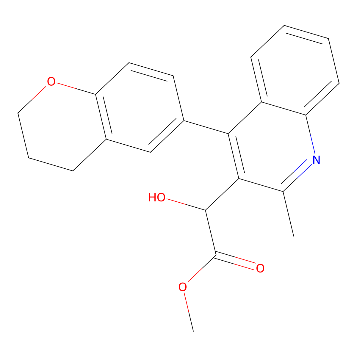Methyl 2-(4-(chroman-6-yl)-2-methylquinolin-3-yl)-2-hydroxyacetate molecular structure, CAS 2436761-14-5