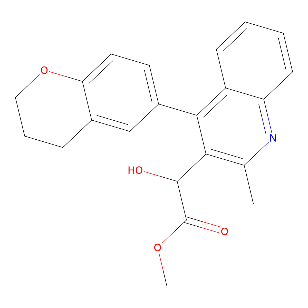Methyl 2-(4-(chroman-6-yl)-2-methylquinolin-3-yl)-2-hydroxyacetate molecular structure, CAS 2436761-14-5