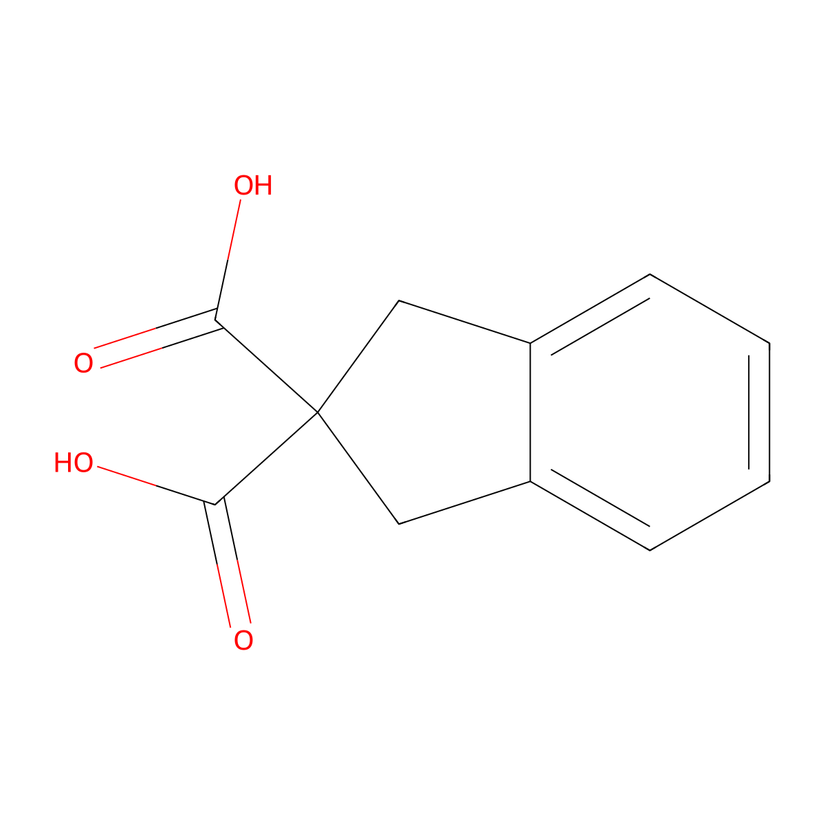 1,3-Dihydroindene-2,2-dicarboxylic acid molecular structure, CAS 2437-08-3