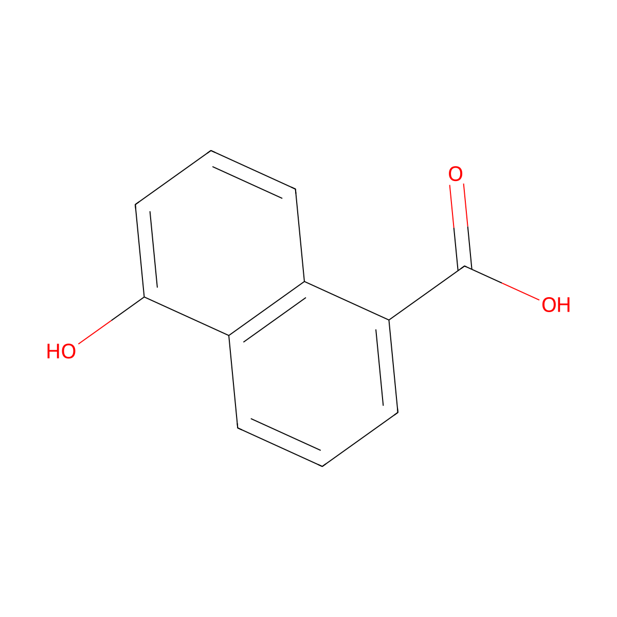 5-Hydroxy-1-naphthoic acid molecular structure, CAS 2437-16-3