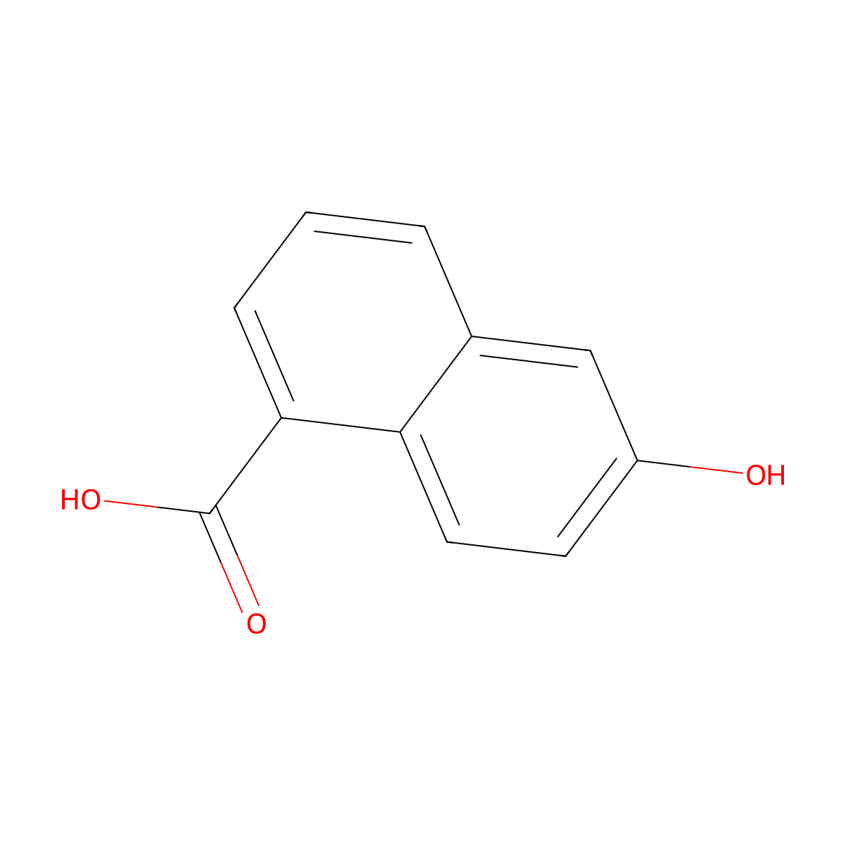 6-Hydroxy-1-naphthoic acid molecular structure, CAS 2437-17-4