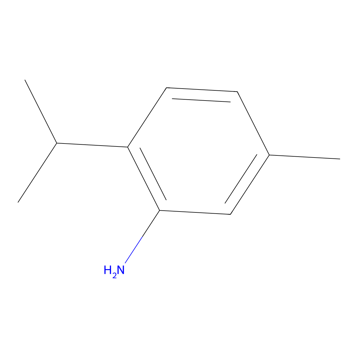 2-Isopropyl-5-methylaniline molecular structure, CAS 2437-39-0