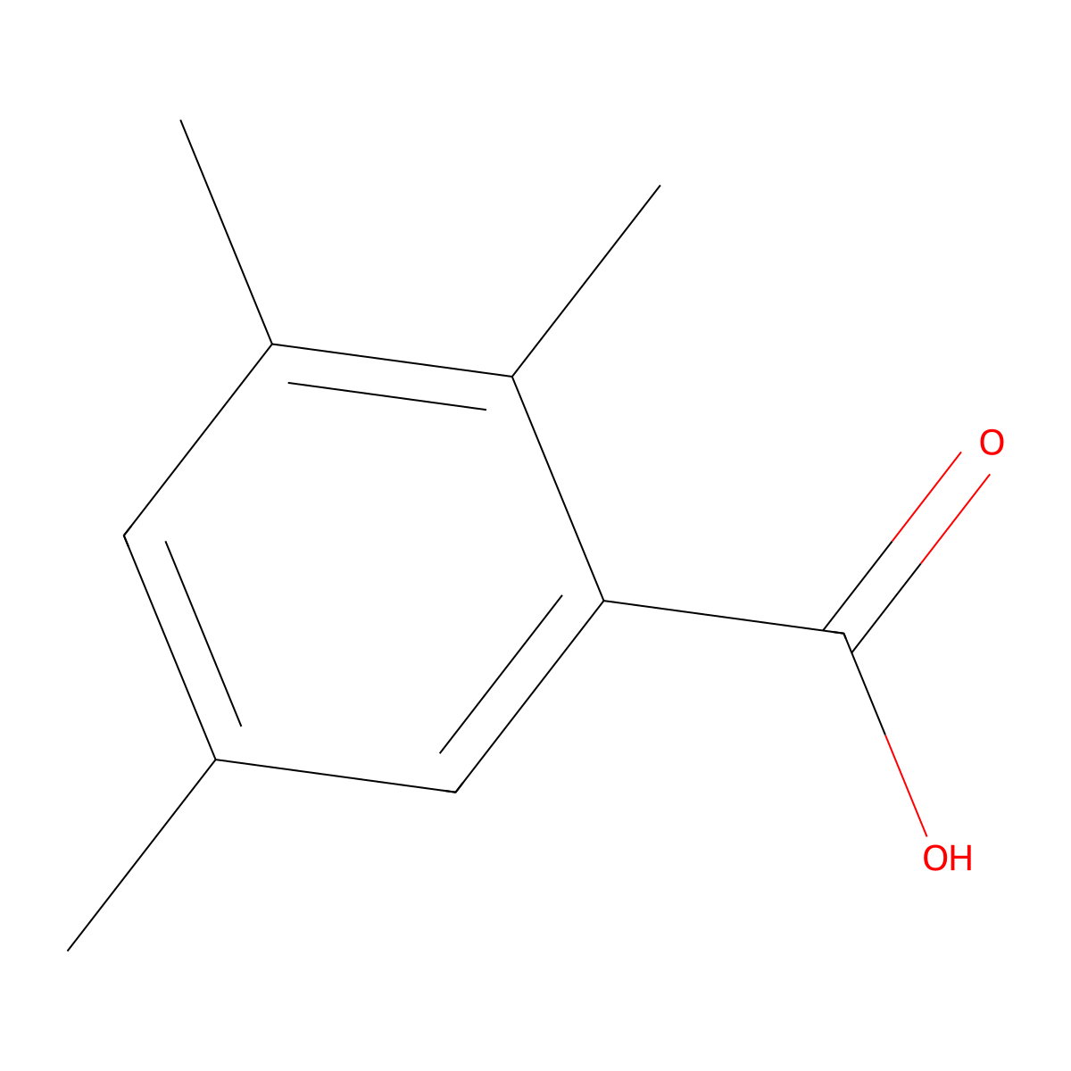2,3,5-Trimethylbenzoic acid molecular structure, CAS 2437-66-3