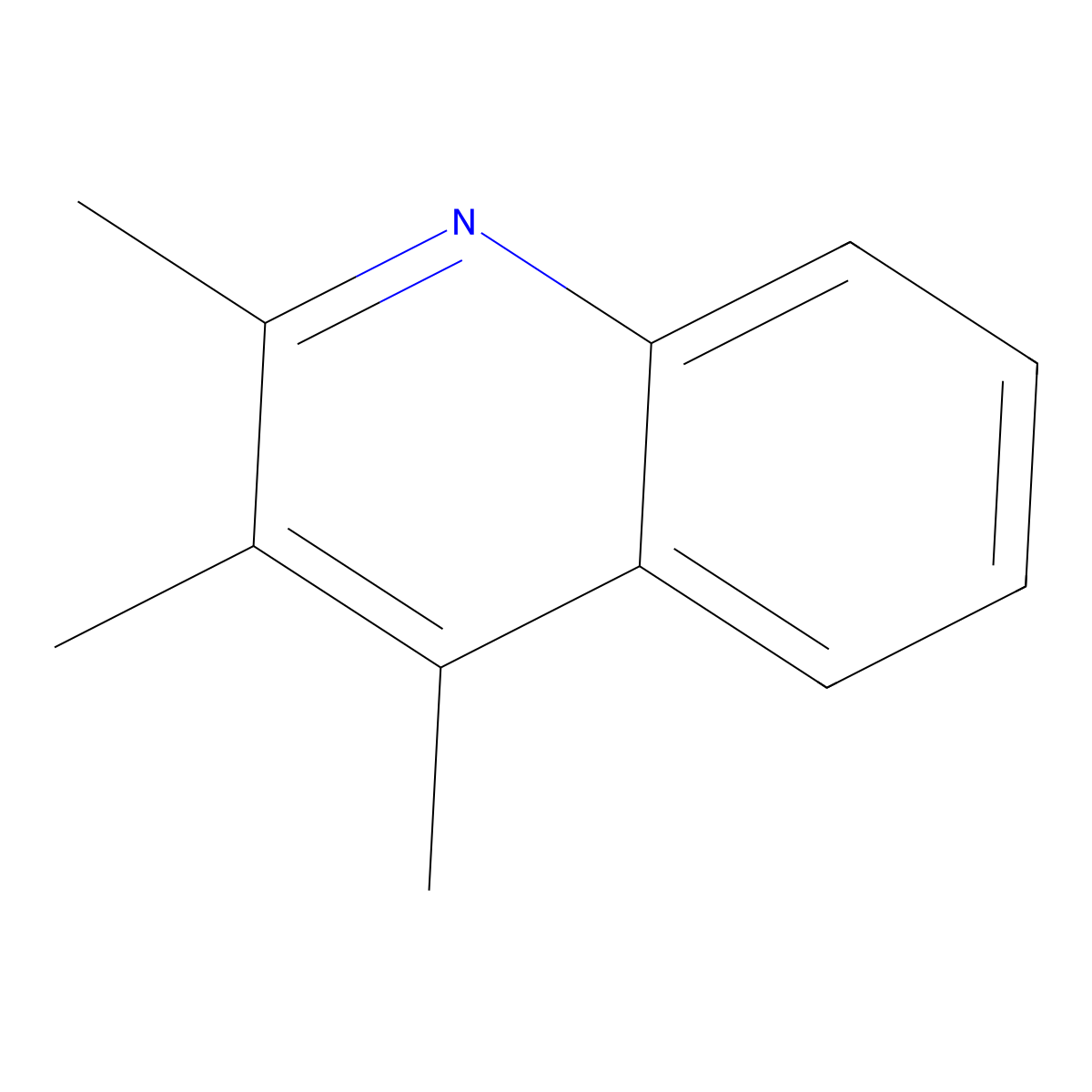 2,3,4-Trimethylquinoline molecular structure, CAS 2437-72-1