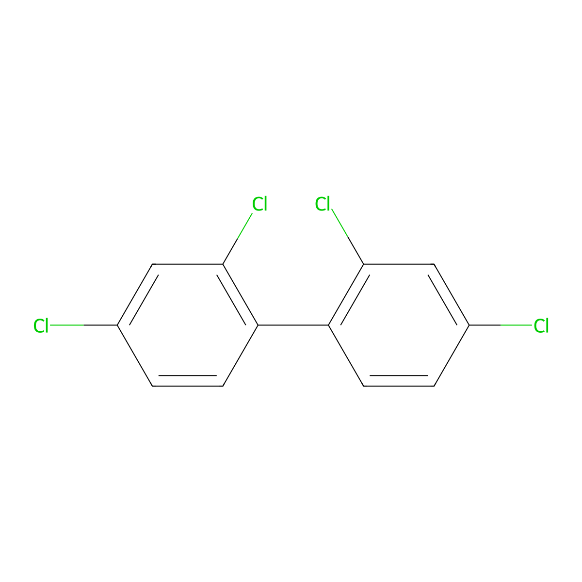 Pcb 47 molecular structure, CAS 2437-79-8