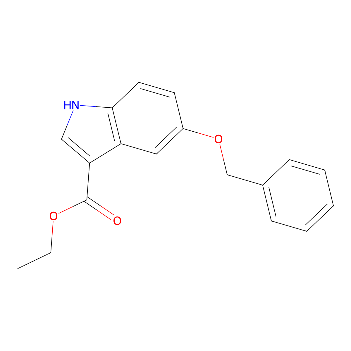 Ethyl 5-(Benzyloxy)indole-3-carboxylate molecular structure, CAS 24370-65-8
