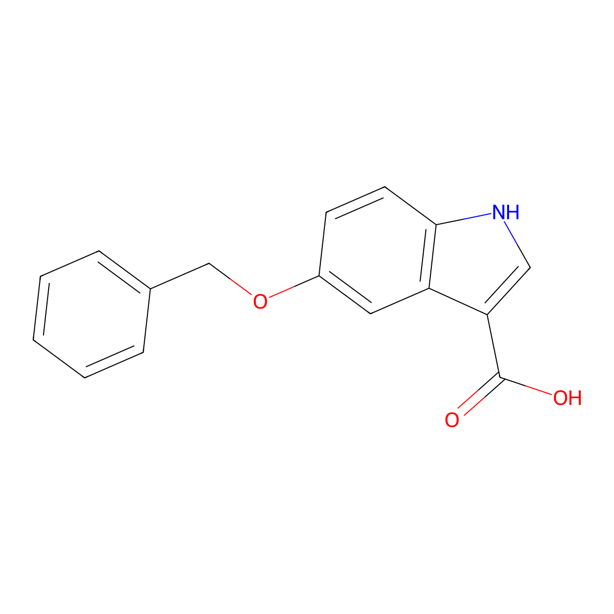 5-(benzyloxy)-1H-indole-3-carboxylic acid molecular structure, CAS 24370-73-8
