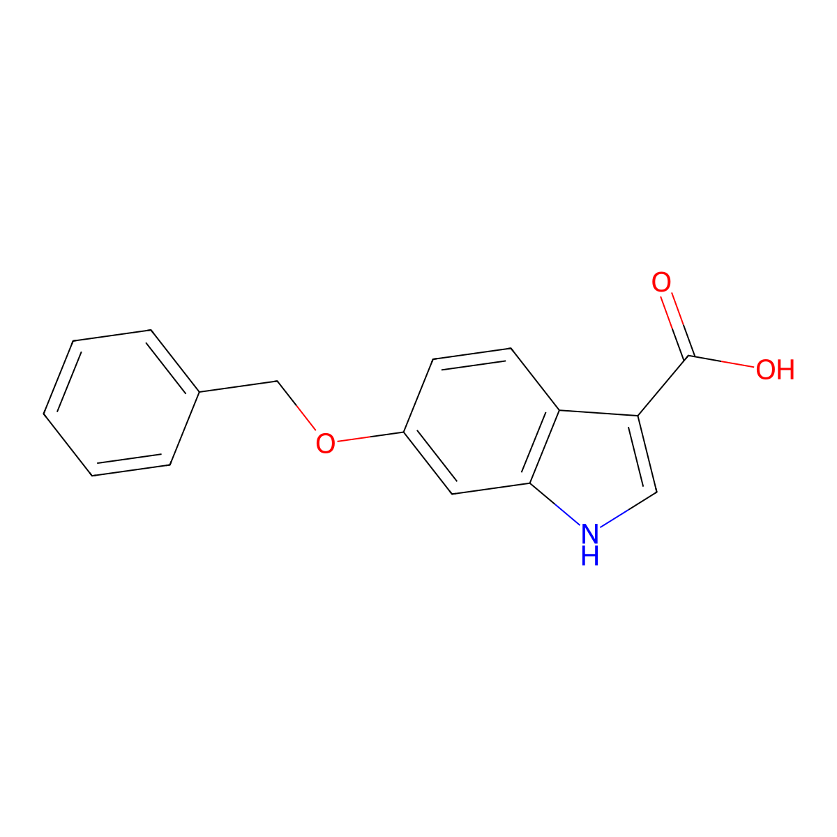 6-(benzyloxy)-1H-indole-3-carboxylic acid molecular structure, CAS 24370-74-9