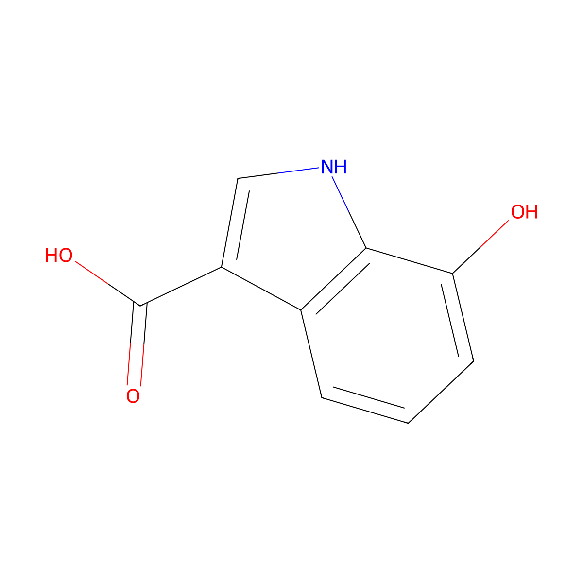 7-Hydroxy-1H-indole-3-carboxylic acid molecular structure, CAS 24370-79-4