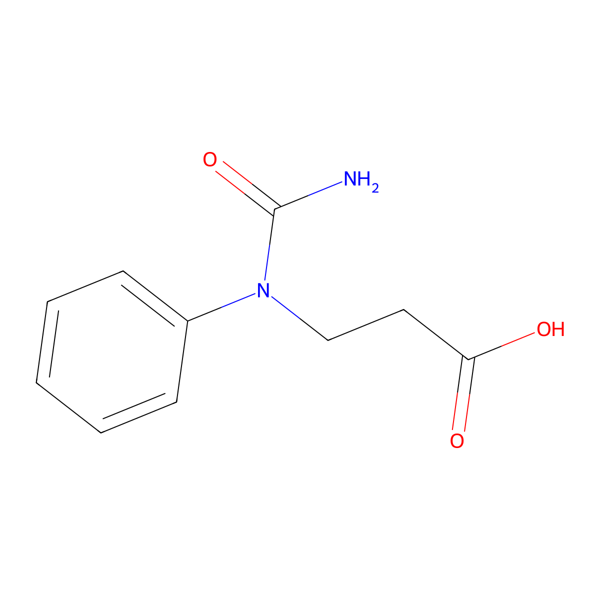 3-(1-Phenyl-ureido)-propionic acid molecular structure, CAS 24371-62-8