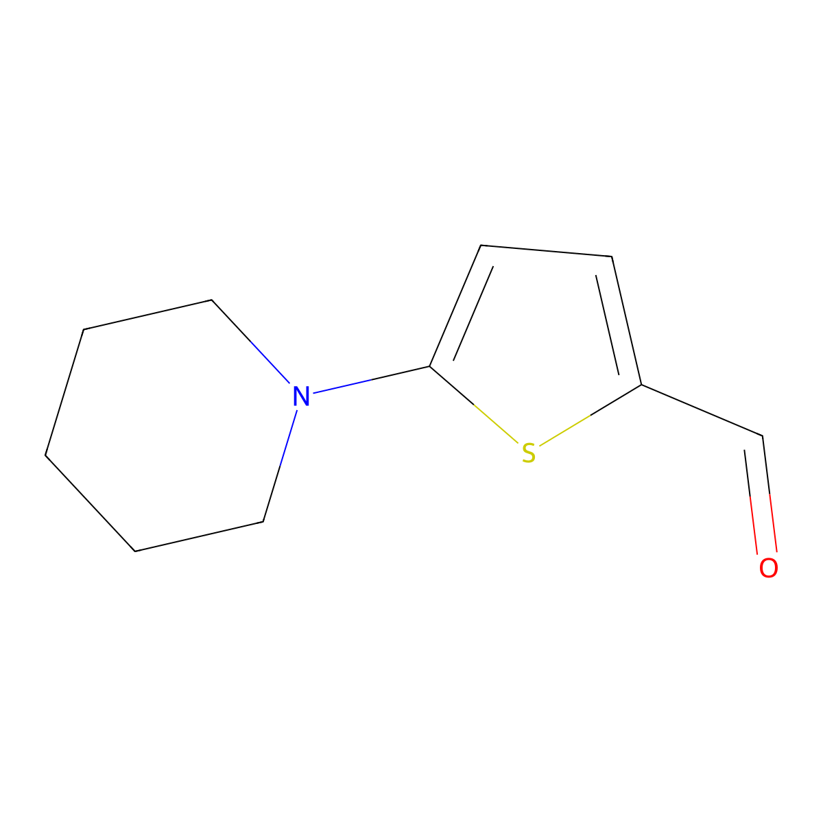 5-(Piperidin-1-yl)thiophene-2-carbaldehyde molecular structure, CAS 24372-48-3