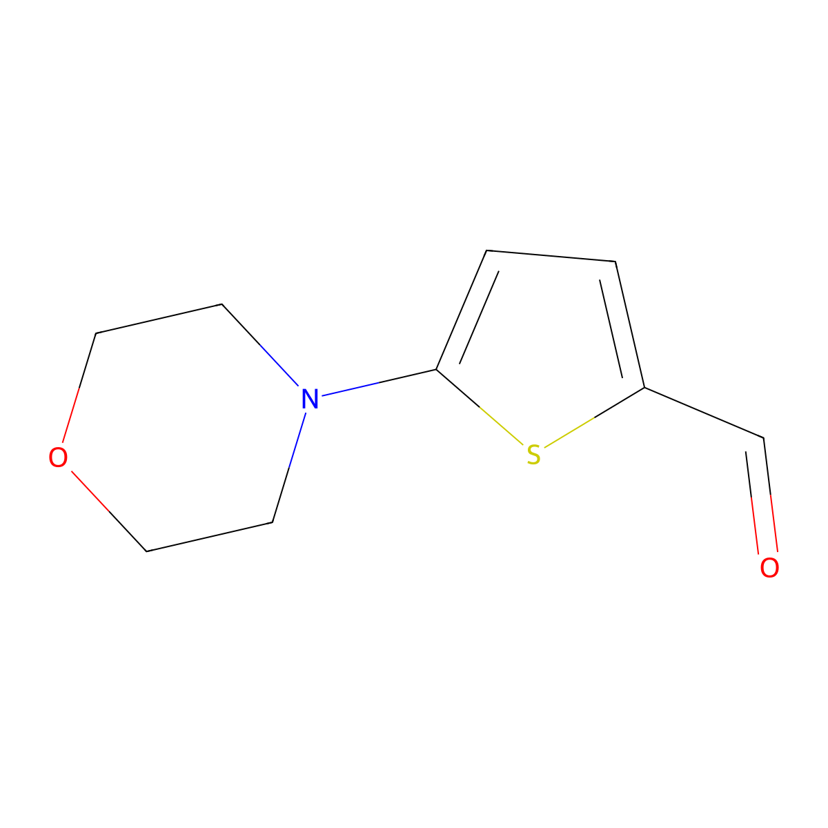 5-(Morpholin-4-yl)thiophene-2-carboxaldehyde molecular structure, CAS 24372-49-4