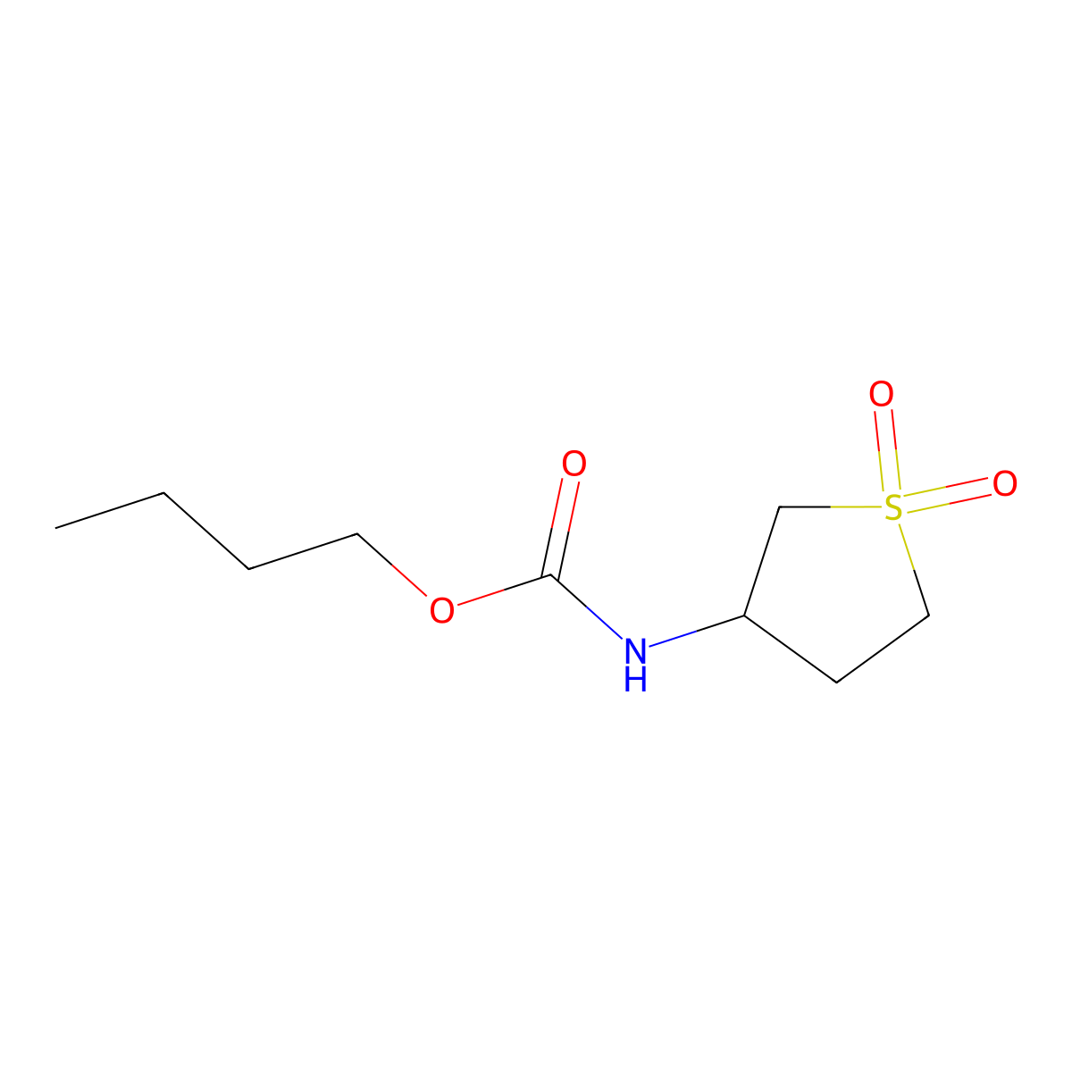 Butyl (1,1-dioxidotetrahydrothiophen-3-yl)carbamate molecular structure, CAS 24373-71-5