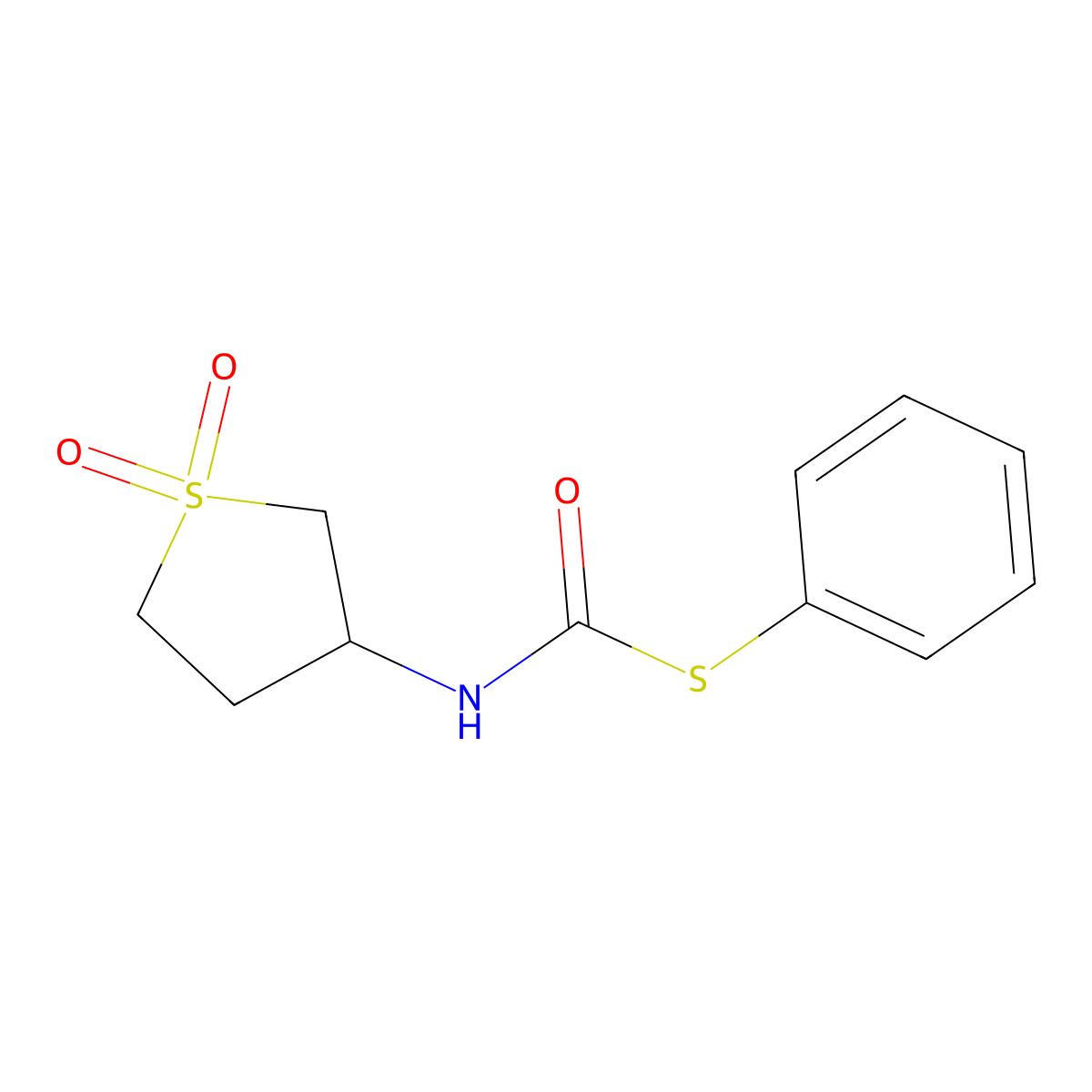 N-(1,1-dioxothiolan-3-yl)phenylthiocarboxamide molecular structure, CAS 24373-77-1