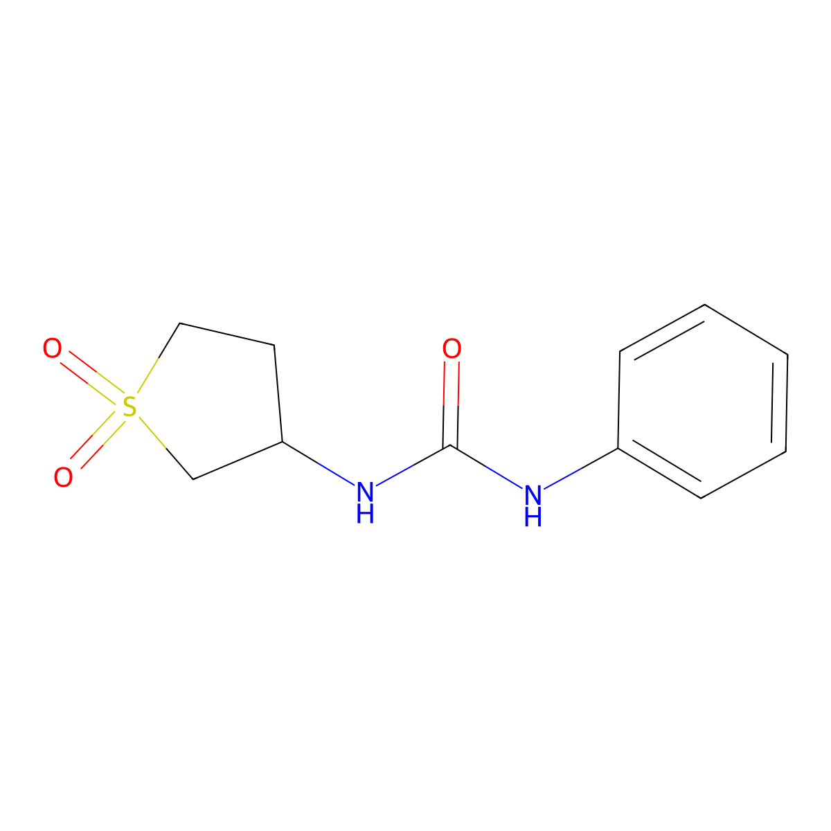 1-(1,1-Dioxidotetrahydrothiophen-3-yl)-3-phenylurea molecular structure, CAS 24373-81-7